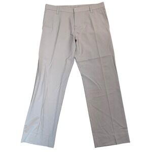 Hugo‎ Boss Hugo Mens Dress Pants 34R Beige Virgin Wool Flat Front Lightweight